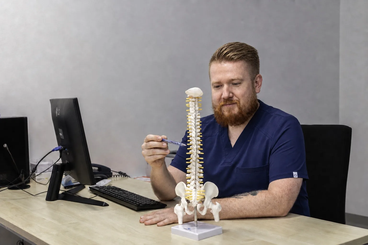 Omówienie problemu i planu leczenia z wykorzystaniem modelu anatomicznego